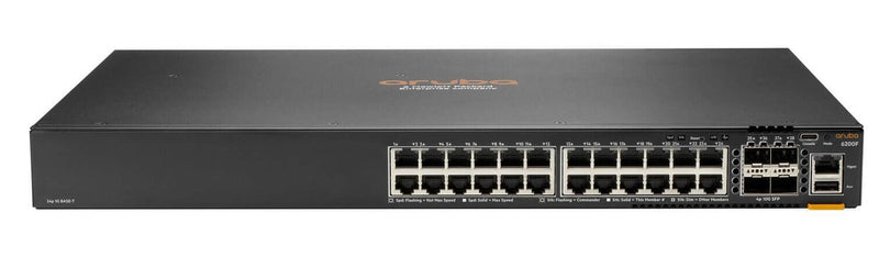 HPE Aruba Networking CX 6200F 24G Class-4 PoE 4SFP+ 370W Administreret L3 Gigabit Ethernet (10/100/1000) Strøm over Ethernet (PoE) 1U