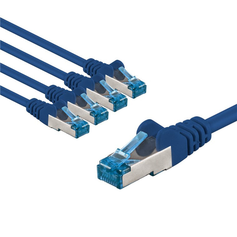 Goobay 67532 netværkskabel Blå 5 m Cat6a S/FTP (S-STP)