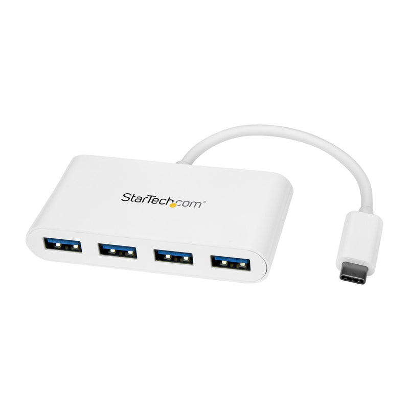 StarTech.com HB30C4ABW interface hub USB 3.2 Gen 1 (3.1 Gen 1) Type-C 5000 Mbit/s Hvid