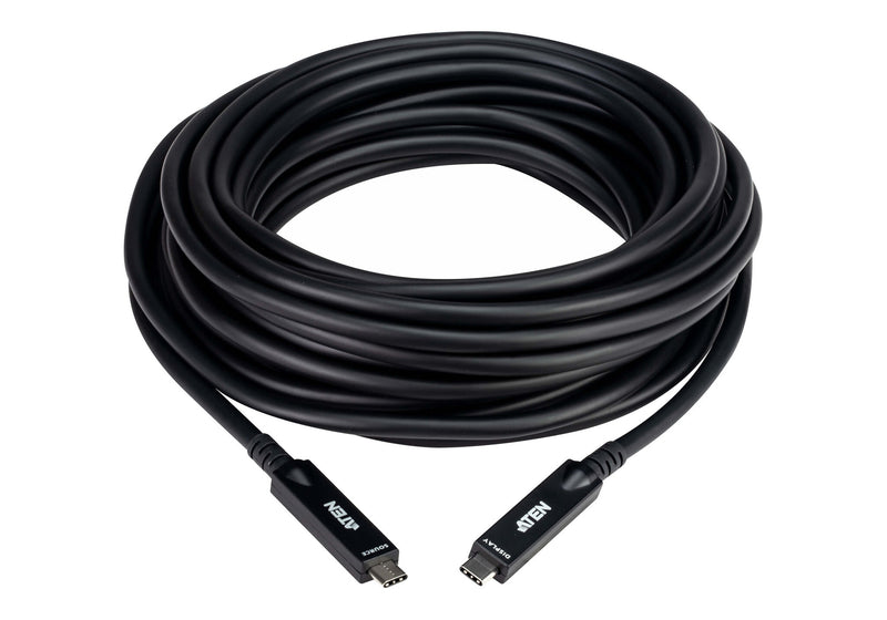ATEN UE3410F USB-kabel 10 m USB C 10 Gbit/sek. 60 W Sort