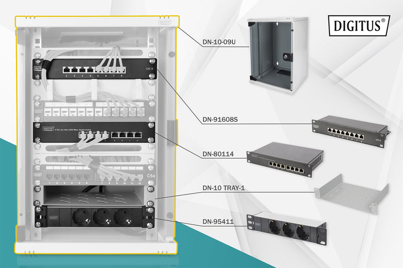 Digitus DN-10-SET-2 stativ Vægmonteret stativ Grå