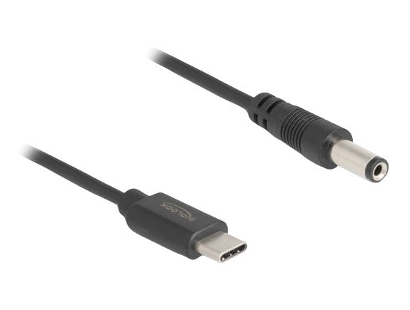 DeLOCK 85397 el-ledning Sort 1 m USB C 5.5 x 2.1 mm