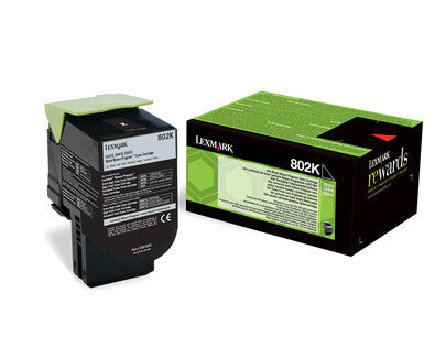 Lexmark 802K tonerpatron 1 stk Original Sort