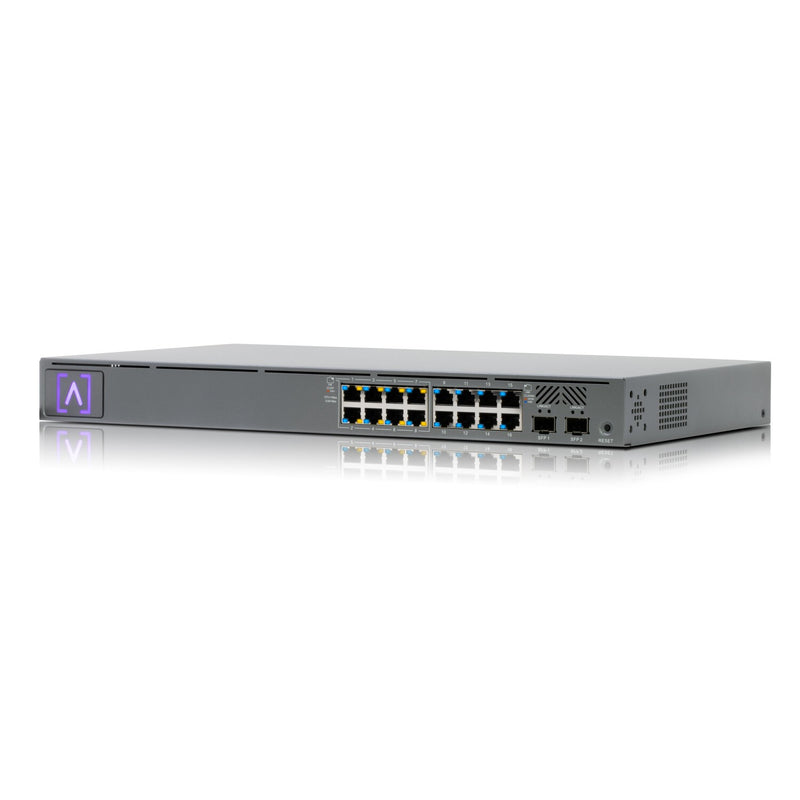 Alta Labs S16-POE netværksswitch Administreret Gigabit Ethernet (10/100/1000) Strøm over Ethernet (PoE) 1U Grå