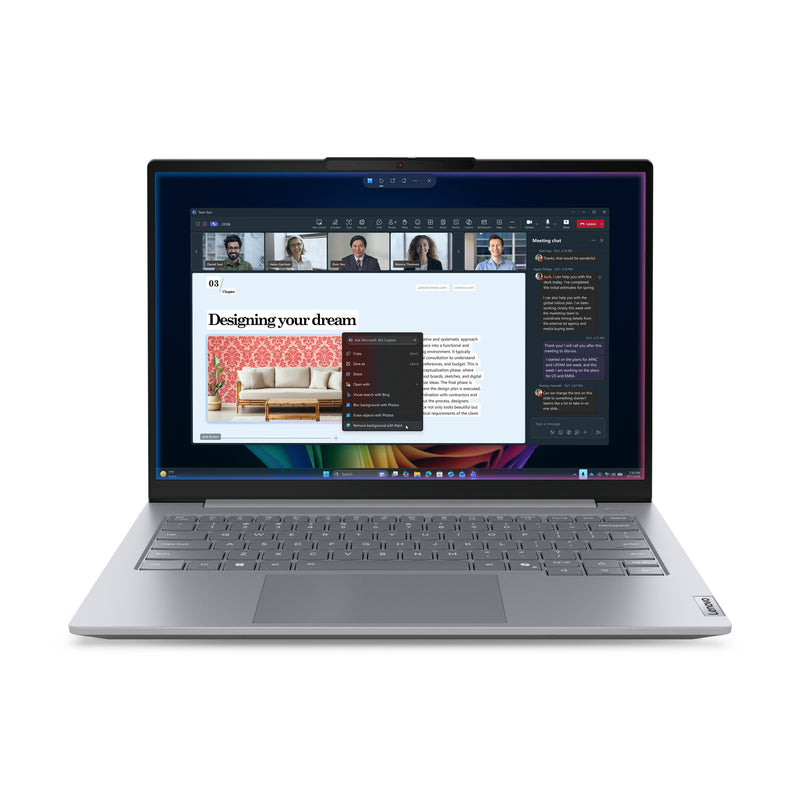 Lenovo ThinkBook 14 G9 IPL Copilot+ PC Intel Core Ultra 5 325 Laptop 35,6 cm (14") WUXGA 32 GB DDR5-SDRAM 512 GB SSD Wi-Fi 7 (802.11be) Windows 11 Pro Grå Tysk