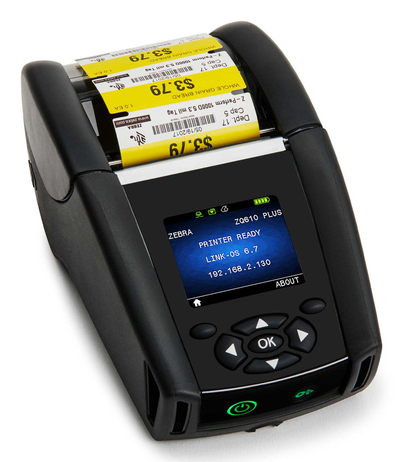 Zebra ZQ610 Plus etiketprinter Direkte termisk 203 x 203 dpi 115 mm/sek. Kabel & trådløs Wi-Fi Bluetooth