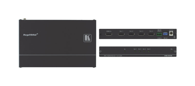 Kramer Electronics VM-4H2 video linieforstærker Sort