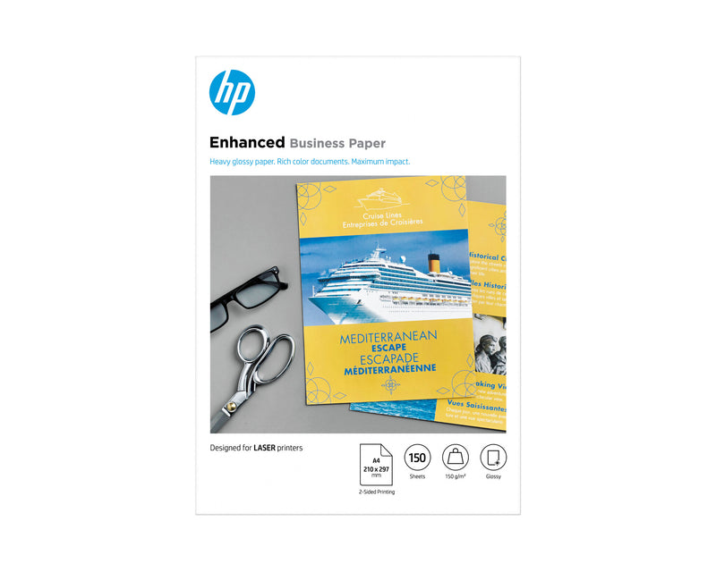 HP professionelt laserpapir, blankt, 150 g/m2, 150 ark/A4/210 x 297 mm
