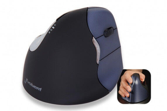 BakkerElkhuizen Evoluent4 Wireless mus Kontor Højre hånd RF trådløst Laser 2600 dpi
