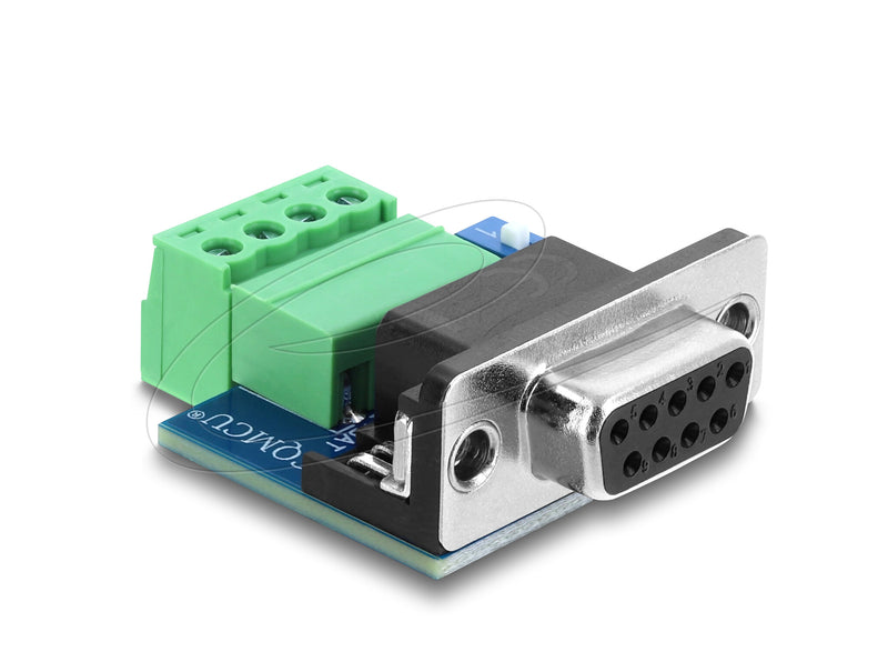 DeLOCK 91294 kabel kønsskifter D-Sub 9 4 pin terminal block Sort