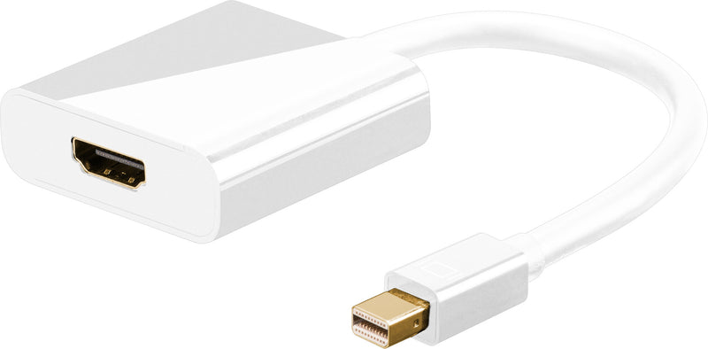 Goobay miniDisplayPort/HDMI 0,1 m HDMI Type A (Standard) Hvid