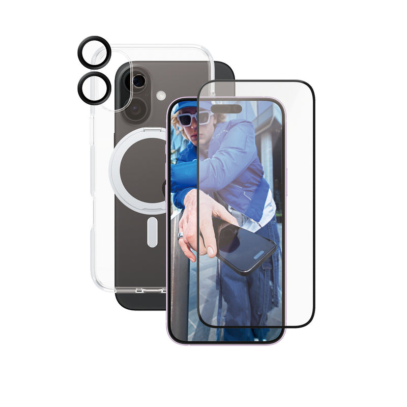 PanzerGlass CARE™ by ® 3-in-1 Ceramic Pakke iPhone 16 Plus