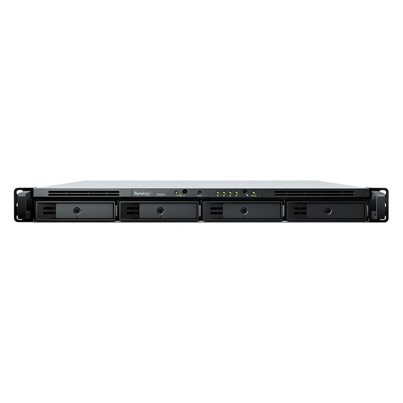 Synology RackStation RS822+ NAS Stativ (1U) Ryzen Embedded V1500B 2 GB DDR4 24 TB HDD DiskStation Manager Sort