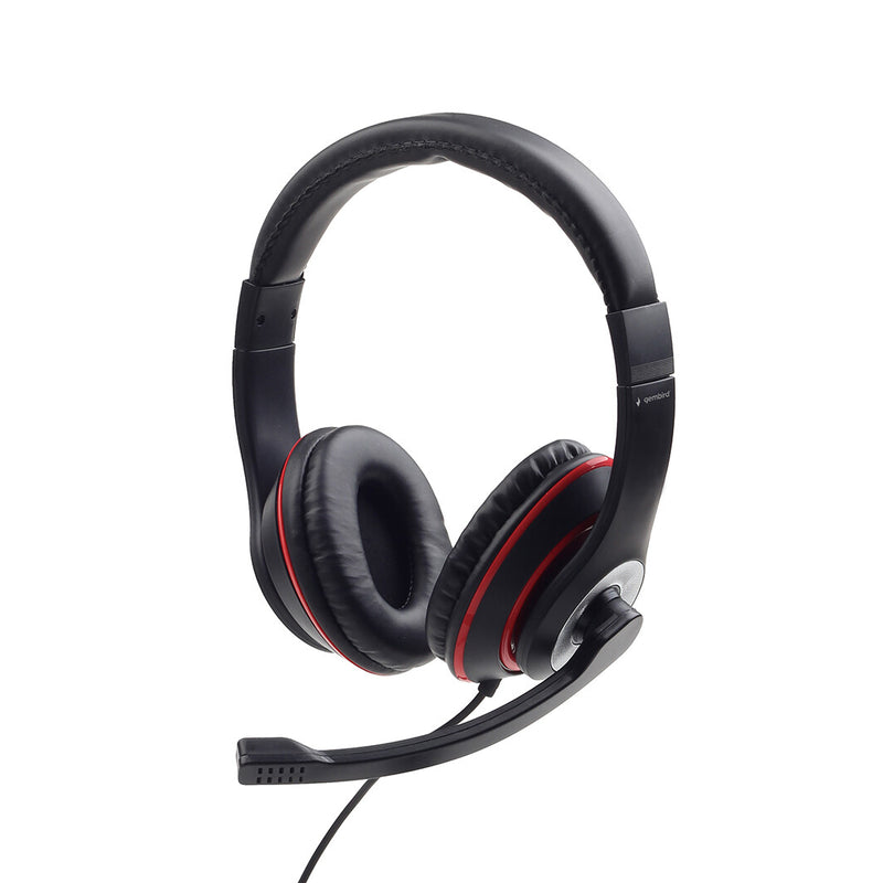Gembird MHS-03-BKRD hovedtelefoner/headset Ledningsført Spil Sort, Rød