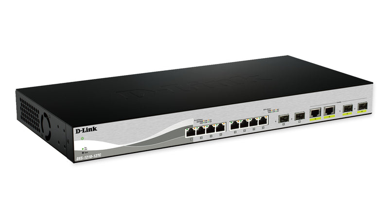 D-Link DXS-1210-12SC/E netværksswitch Administreret L2 10G Ethernet (100/1000/10000) 1U Sort, Sølv