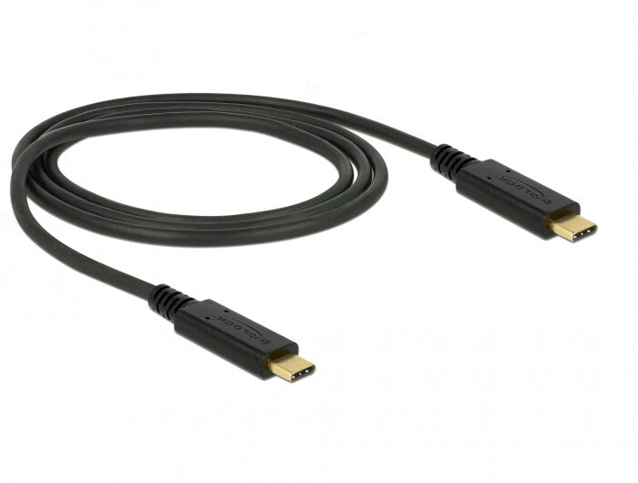 DeLOCK 83661 USB-kabel USB 3.2 Gen 2 (3.1 Gen 2) 1 m USB C 10 Gbit/sek. Sort