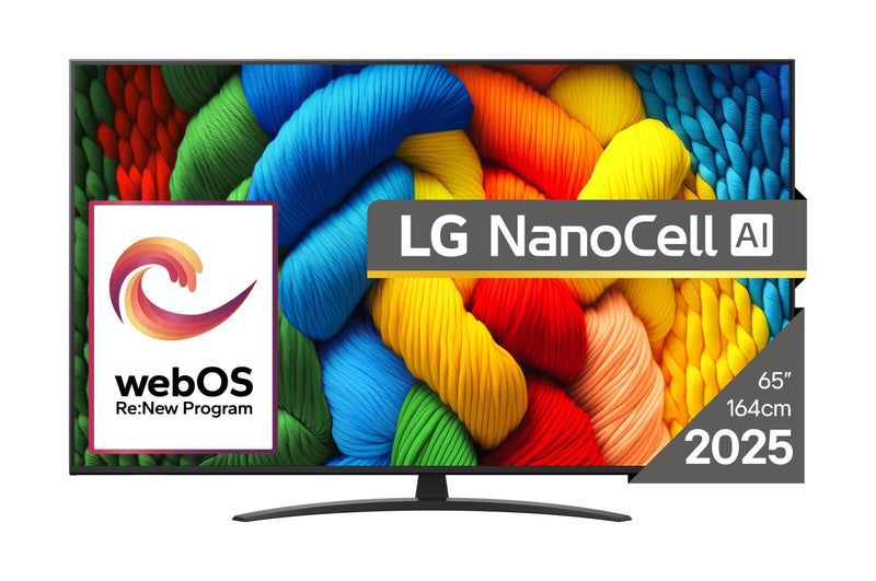 LG NanoCell AI 65NANO81A3A TV 165,1 cm (65") 4K Ultra HD Smart TV Wi-Fi Sort