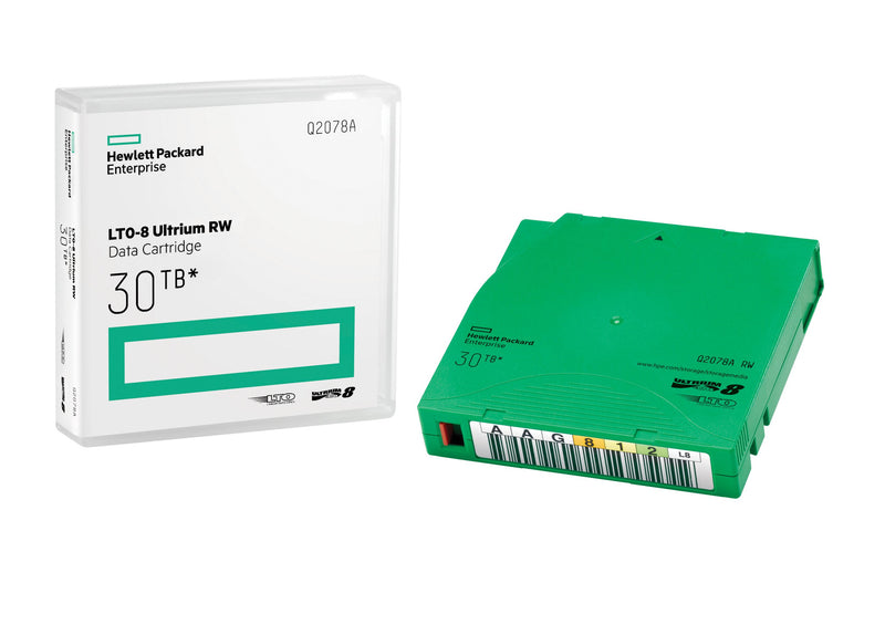 HPE LTO-8 Ultrium 30TB RW Data Cartridge Tomt databånd 12 TB 1,26 cm