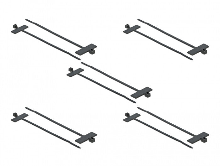 DeLOCK 18959 kabelsamler Parallel kabelindføring Polyamid Sort 10 stk