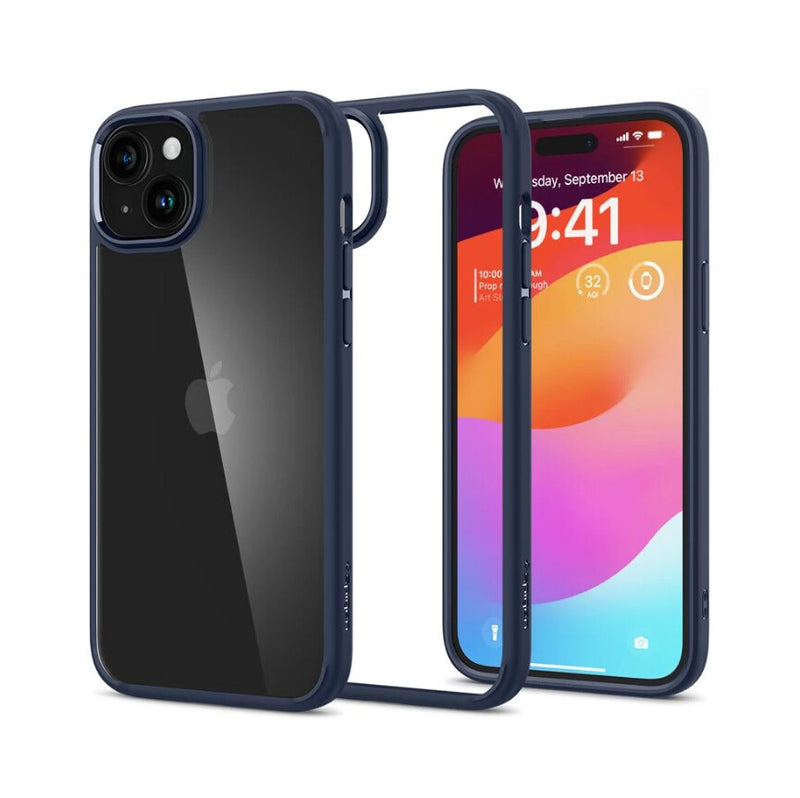 Spigen Crystal Hybrid mobiltelefon etui 17 cm (6.7") Cover Marineblå, Transparent