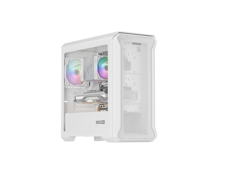 GENESIS Irid 503 Mini Tower Transparent, Hvid