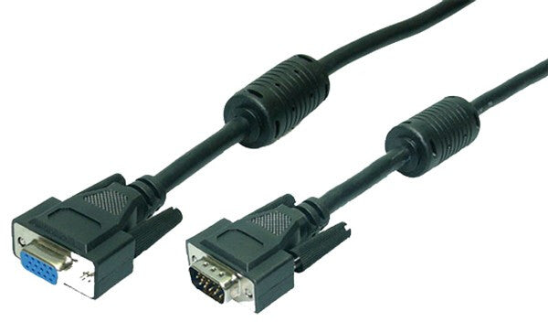 LogiLink 3m VGA M/F VGA kabel VGA (D-Sub) Sort