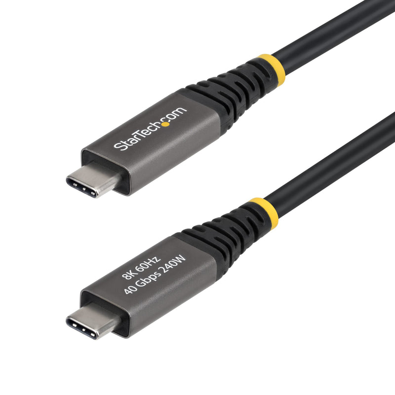 StarTech.com CC2M40GUSB4GEN3 USB-kabel USB4 Gen 3x2 2 m USB C 40 Gbit/sek. 240 W Sort