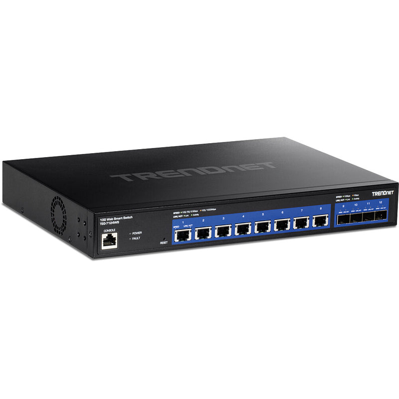 Trendnet TEG-7124WS netværksswitch Administreret L2/L3/L4 10G Ethernet (100/1000/10000) 1U Sort