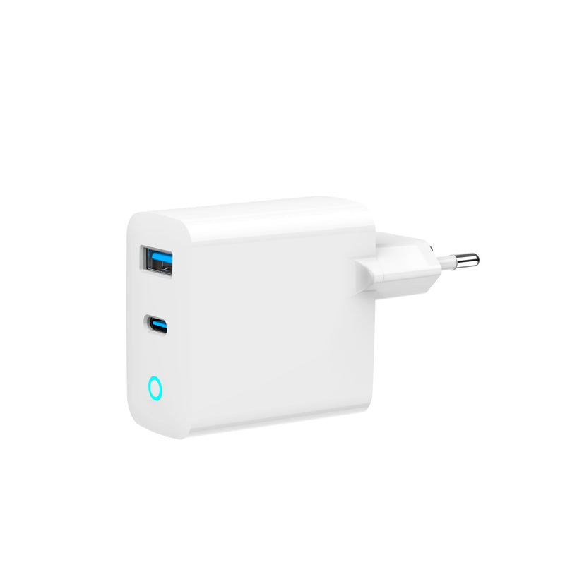 Gembird TA-UC-PDQC65L-W-01 oplader til mobil enhed Universel Hvid Vekselstrøm Hurtig opladning Indendørs