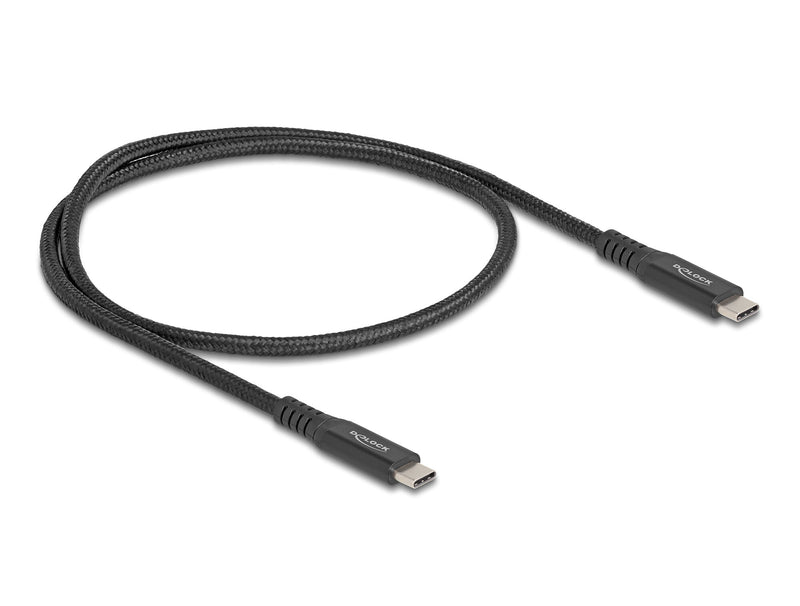 DeLOCK 80023 USB-kabel USB4 Gen 2x2 0,5 m USB C 20 Gbit/sek. 100 W Sort