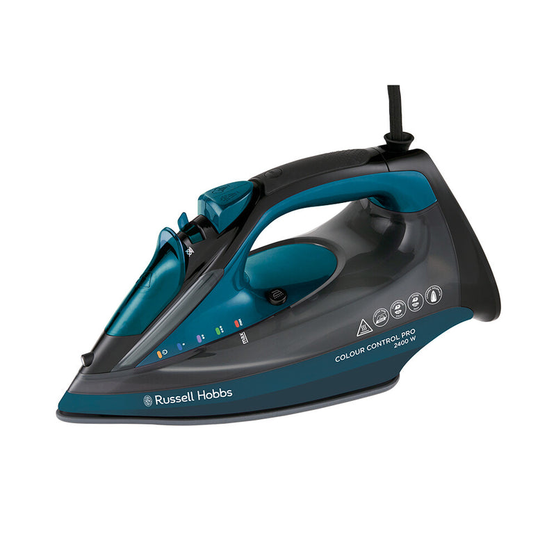 Russell Hobbs 27280-56 strygejern Dampstrygejern Keramisk strygesål 2400 W Sort, Blå
