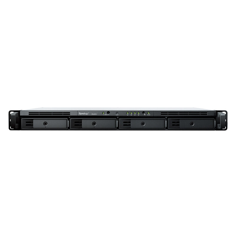 Synology RackStation RS422+ NAS & lagringsserver Stativ (1U) Ryzen Embedded R1600 2 GB DDR4 DSM Sort