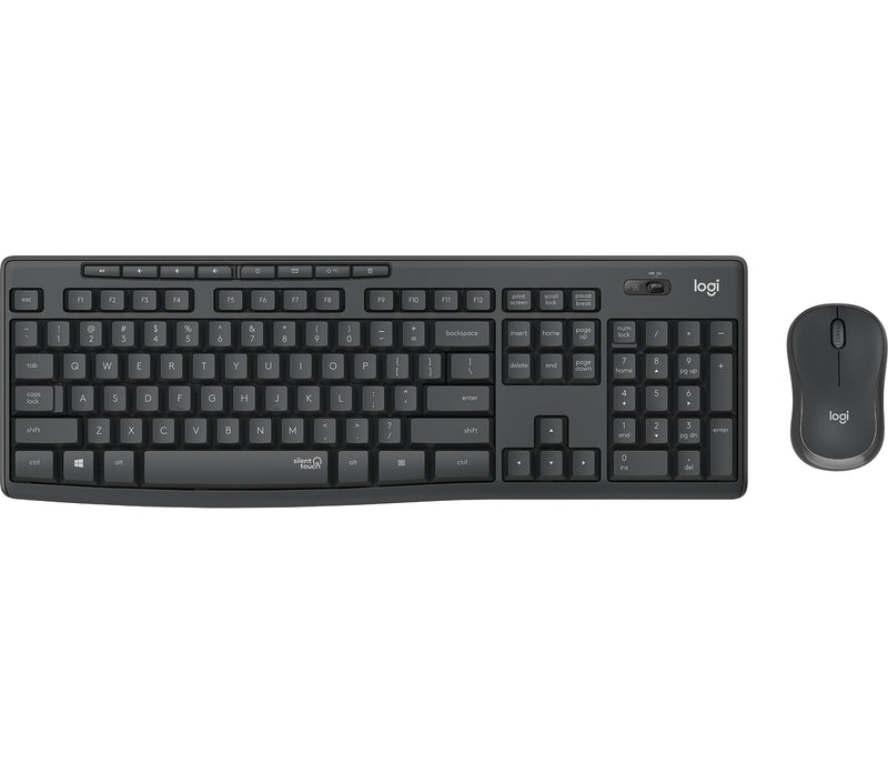 Logitech MK295 Silent Wireless Combo tastatur Mus inkluderet Kontor RF trådløst Ungarsk Grafit