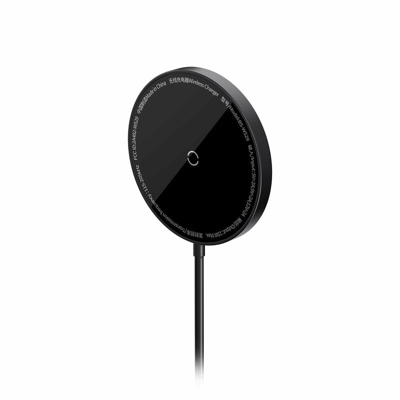 Baseus CCJJ040001 oplader til mobil enhed Hovedtelefoner, Mobiltelefon, Smartphone Sort USB Trådløs opladning Indendørs