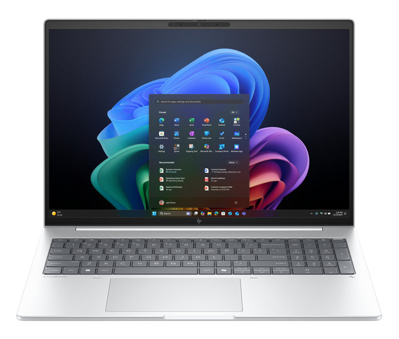HP EliteBook 8 G1i Next Gen AI PC Copilot+ PC Intel Core Ultra 7 256V Laptop 40,6 cm (16") WUXGA 16 GB LPDDR5x-SDRAM 512 GB SSD Wi-Fi 7 (802.11be) Windows 11 Pro Sølv