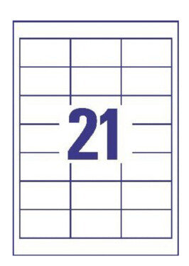 Avery 3670 print etiket Hvid