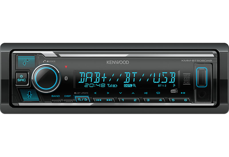 Kenwood Electronics KMM-BT508DAB bil media receiver Sort 200 W Bluetooth