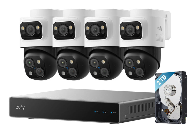 Eufy NVR Security System S4 Max Sort, Grå, Hvid