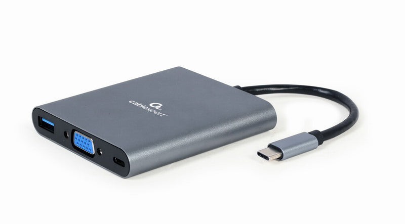 Gembird A-CM-COMBO6-01 dockingstation USB 3.2 Gen 1 (3.1 Gen 1) Type-C Grå