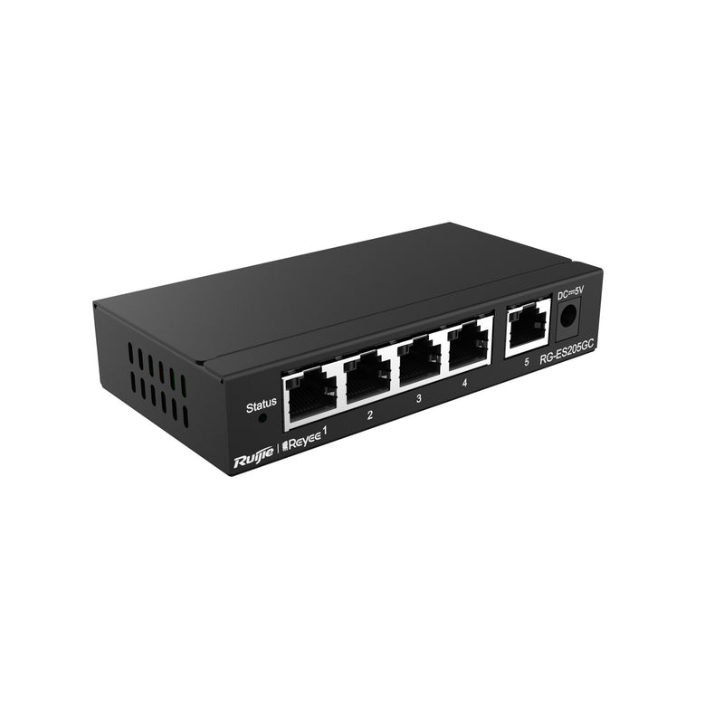 Ruijie Networks RG-ES205GC netværksswitch Administreret L2 Gigabit Ethernet (10/100/1000) Sort