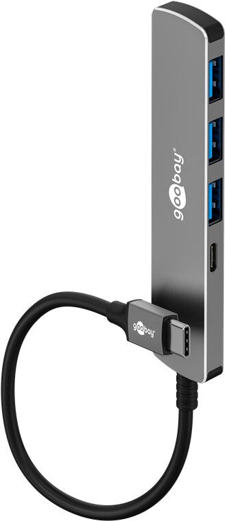 Goobay 79158 interface hub USB Type-C 5000 Mbit/s Grå