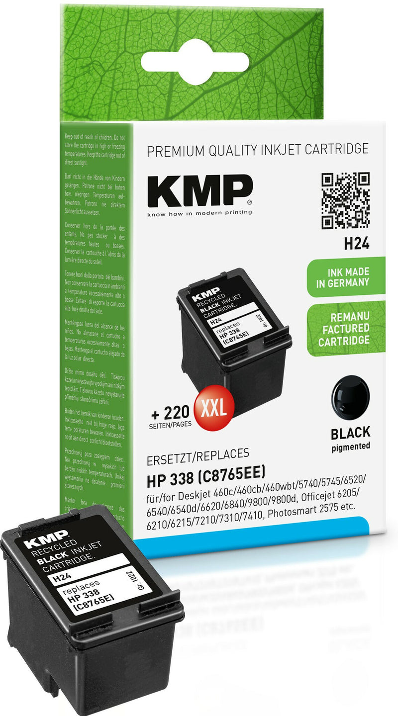KMP H24 blækpatron 1 stk Sort