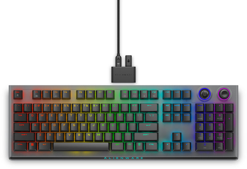 Alienware Tri-Mode AW920K tastatur Spil USB + RF Wireless + Bluetooth Grå