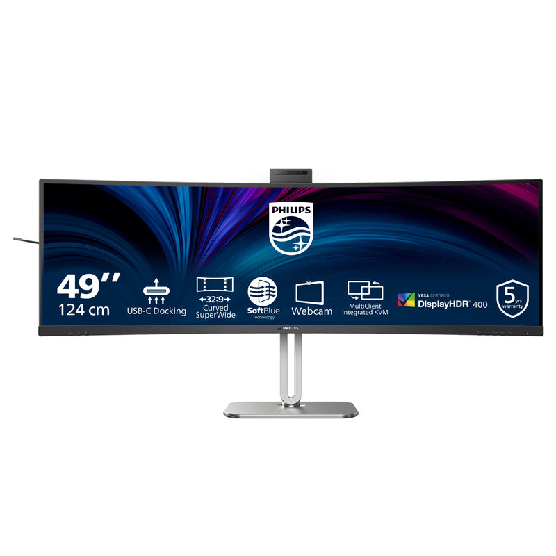 Philips 49B2U6900CH/00 computerskærm 124 cm (48.8") 5120 x 1440 pixel Dual QHD LCD Sort