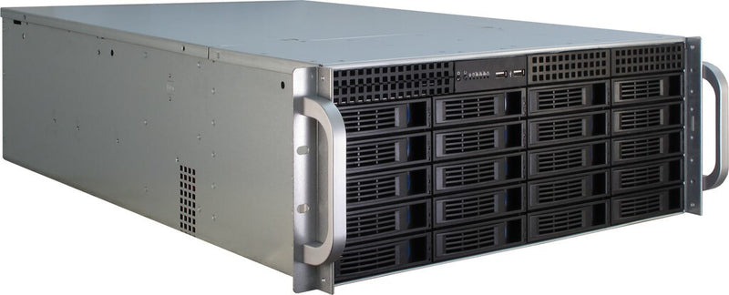 Inter-Tech IPC 4U-4420 Stativ Blå, Rustfrit stål