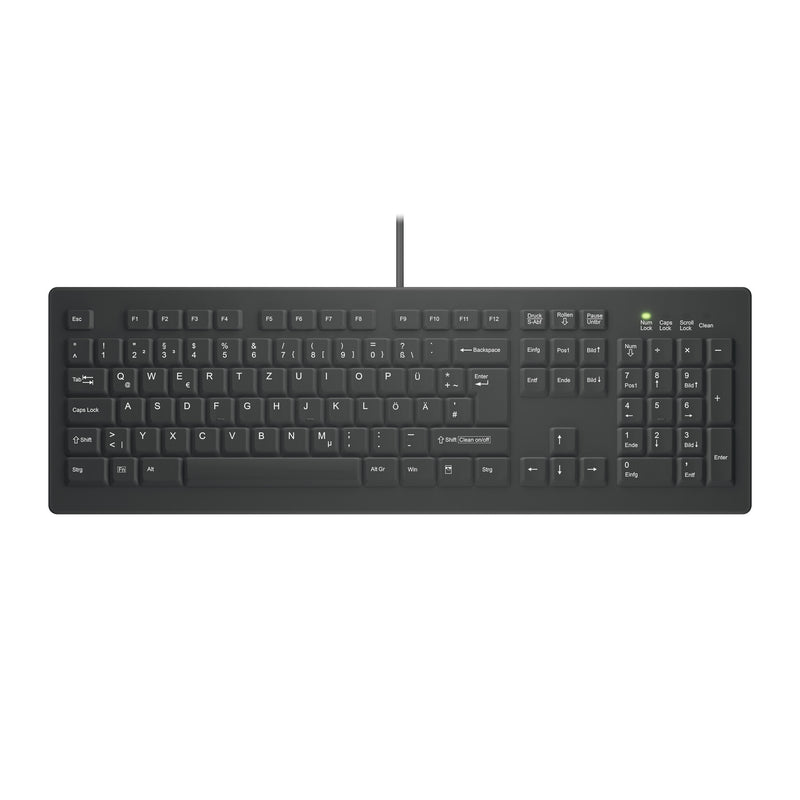Contour Design Active Key AK-C8100 tastatur Medicinsk USB QWERTZ Tysk Sort