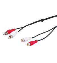 Goobay AVK 125-1000 10.0m lydkabel 10 m 2 x RCA Sort