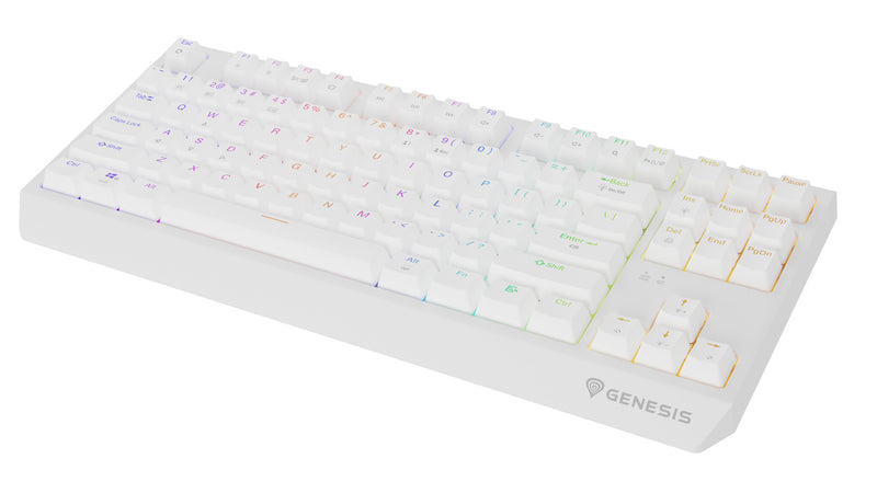 GENESIS Thor 230 TKL White Wireless Outemu Red tastatur Spil USB + RF Wireless + Bluetooth QWERTY US engelsk Hvid