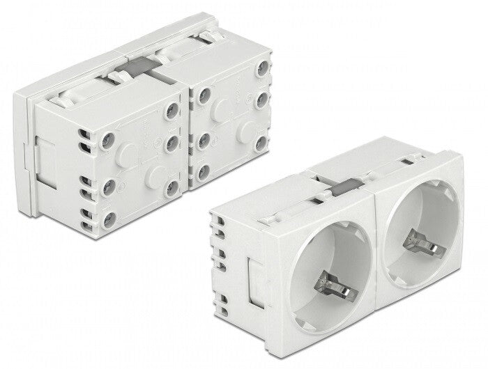 DeLOCK Easy 45 stikkontakt CEE 7/3 Hvid