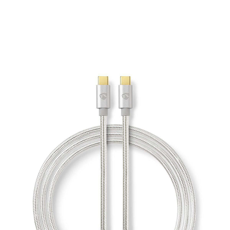 Nedis CCTB60700AL20 USB-kabel USB 2.0 2 m USB C 0,48 Gbit/sek. Aluminium